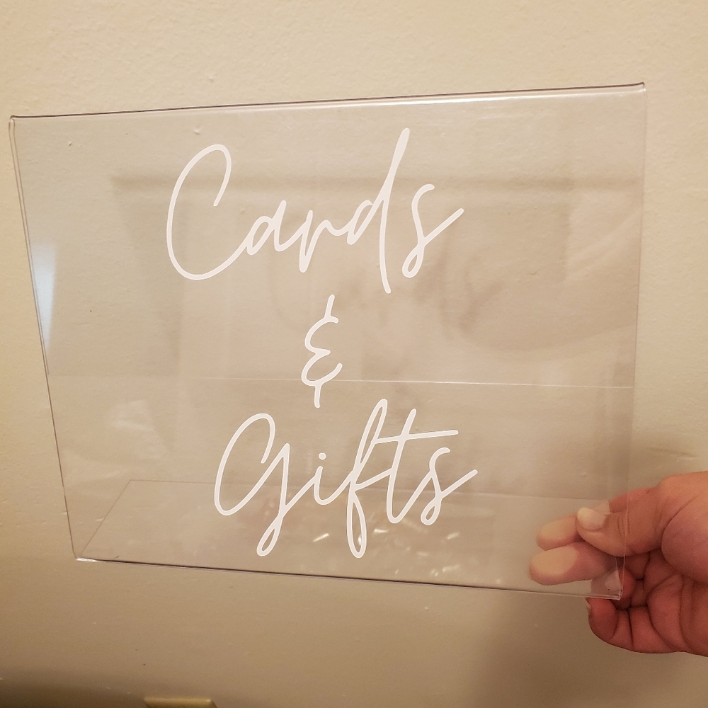Wedding acrylic signs